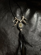 metal claw feather necklace 01