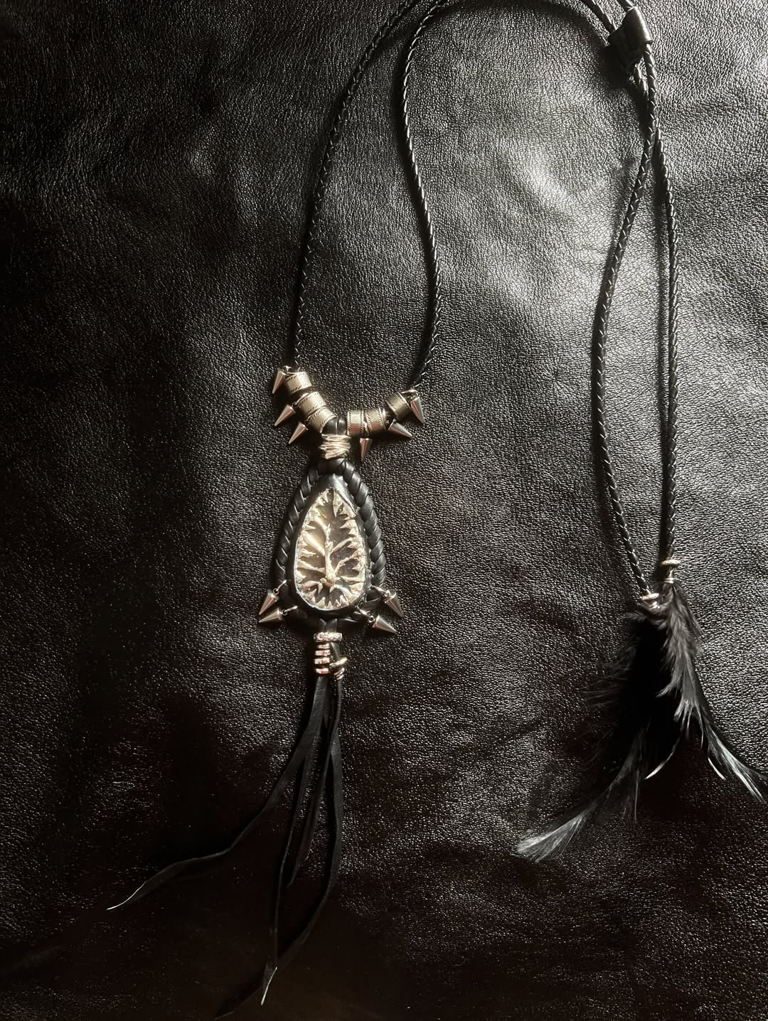 Lunar feather necklace 03