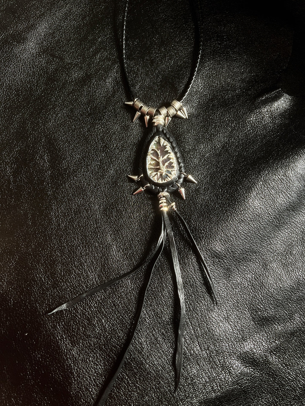 Lunar feather necklace 03