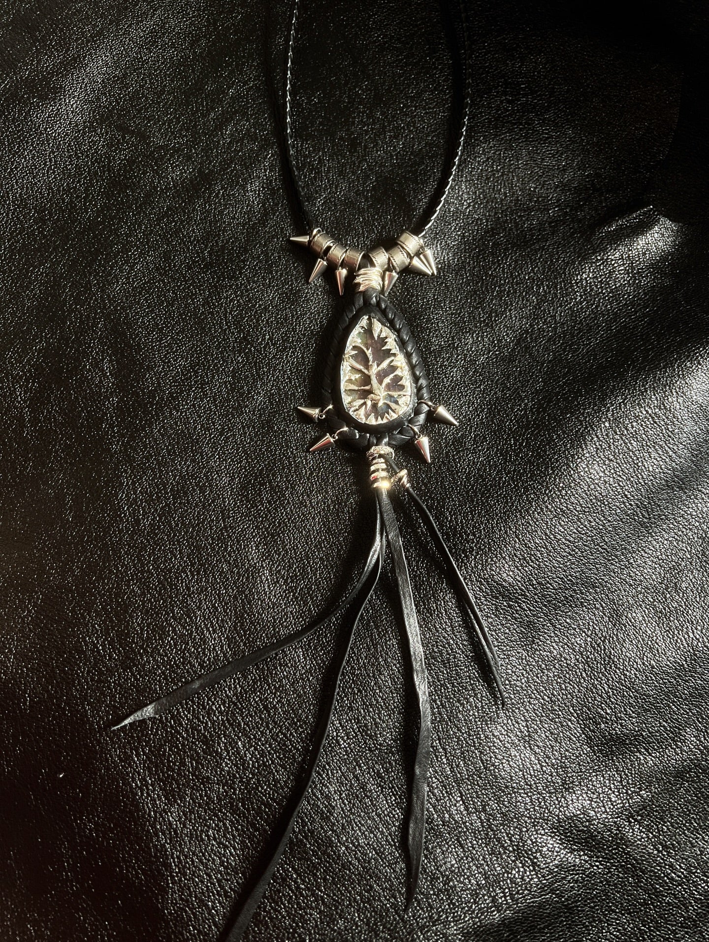 Lunar feather necklace 03