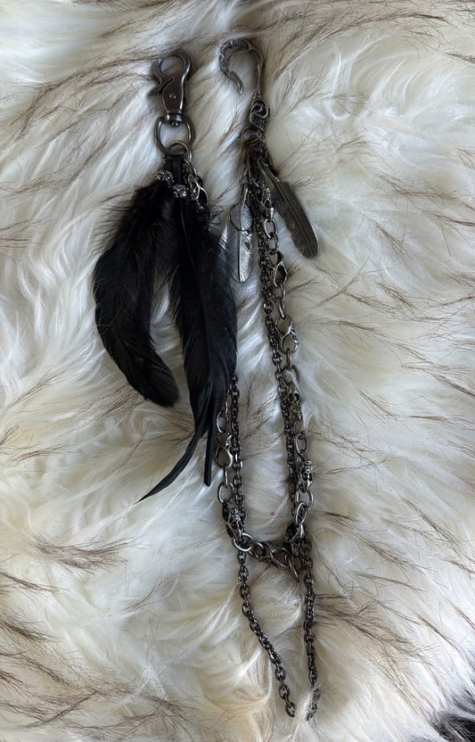feather wallet chain