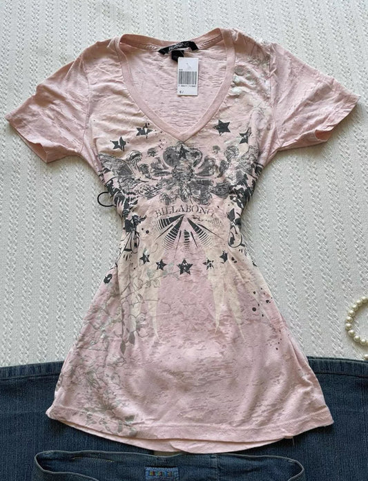 グランジ vネック shirt