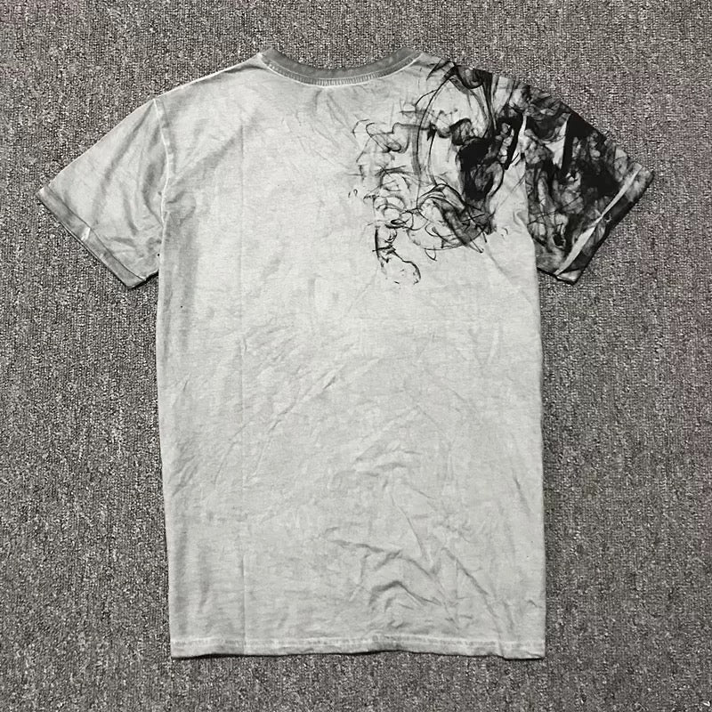 bird graphic vneck shirt