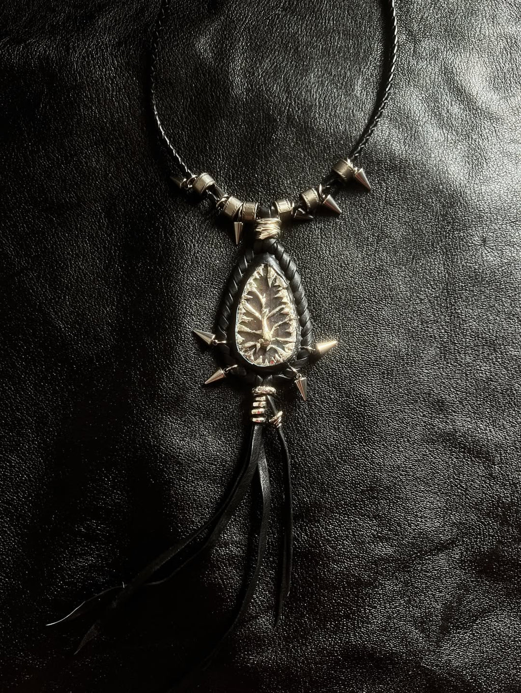 Lunar feather necklace 03