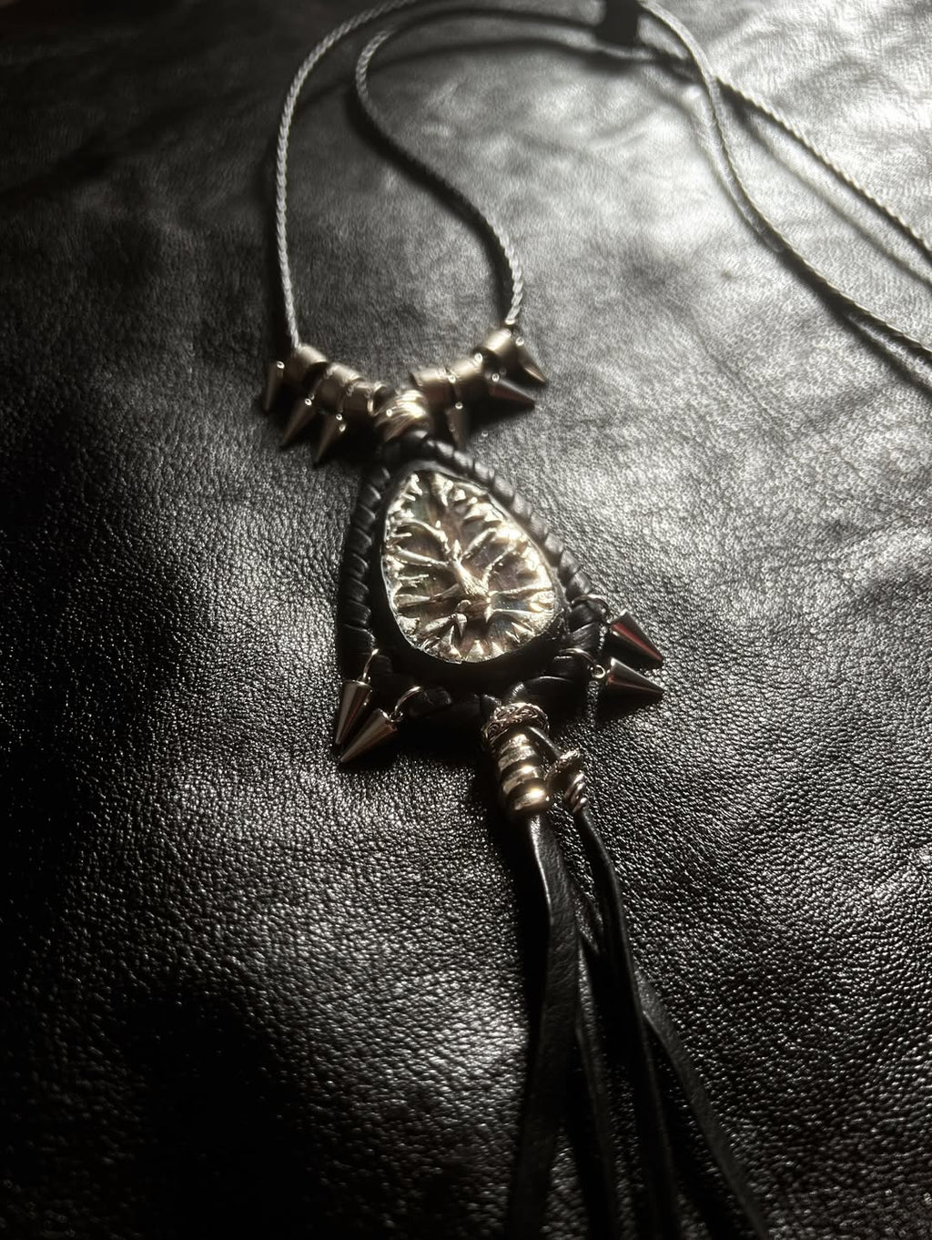 Lunar feather necklace 03