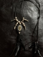 metal claw feather necklace 01
